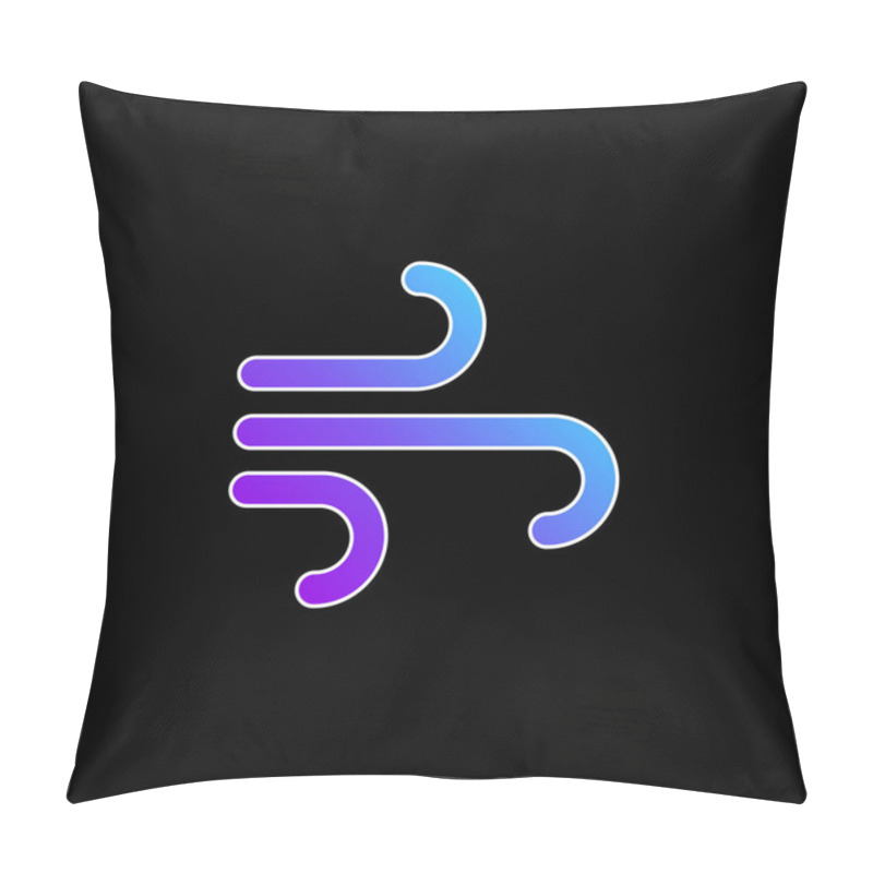 Personality  Air Element Blue Gradient Vector Icon Pillow Covers