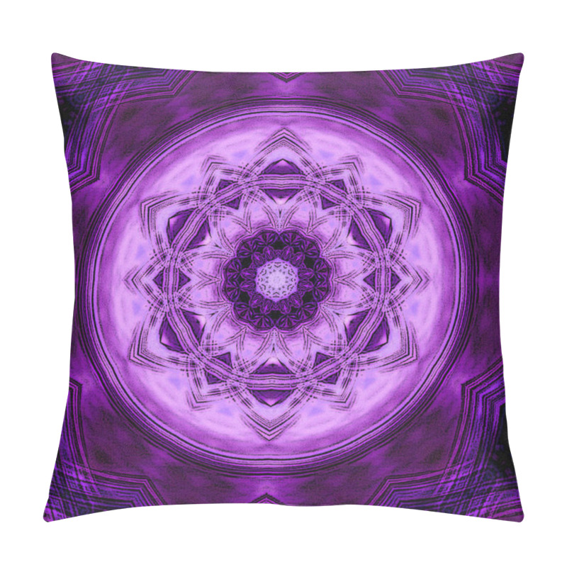 Personality  Silk Scarf Pattern With Paisley. Indigo Mandala Pattern. Turkish Arabesque Ultra Violet Motif. Round Colorful Floral Ornament In Oriental Pattern. Pillow Covers