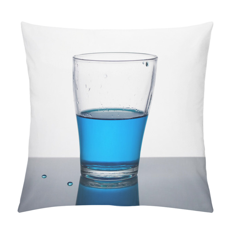 Personality  Glass Half Full Of Blue Liquid Pillow Covers