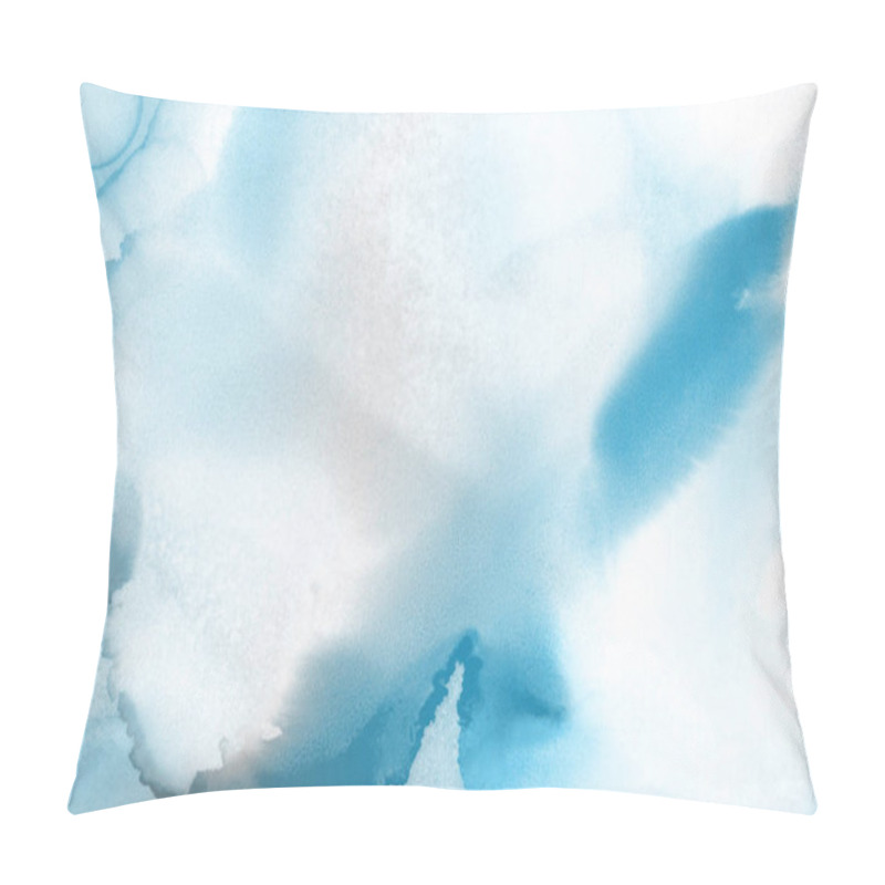 Personality  Blue Ink Stains Texture, Abstract Background Pillow Covers