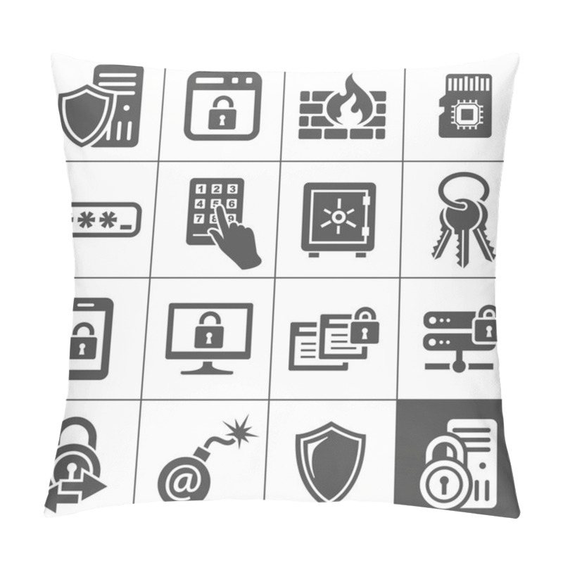 Personality  IT Security Icons. Simplus Series Pillow Covers