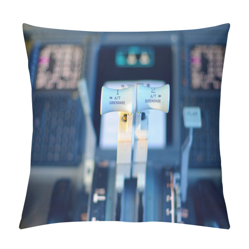 Personality  Commercial Aircraft Panel At Night Pillow Covers