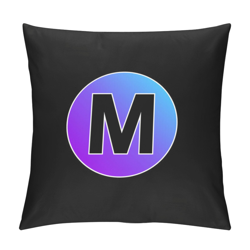 Personality  Baltimore Metro Logo Symbol Blue Gradient Vector Icon Pillow Covers