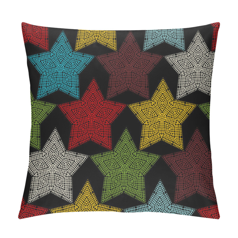 Personality  Seamless Pattern Of Crochet Stars.  Pillow Covers