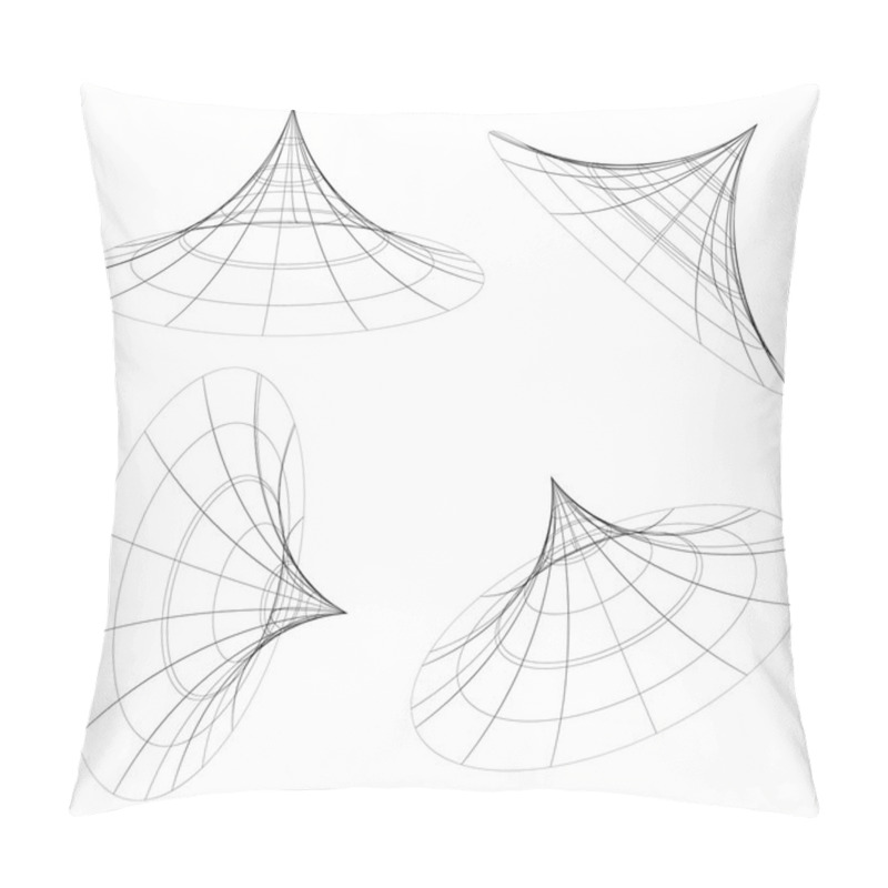 Personality  Abstract 3d Wireframe Objects.  Pillow Covers