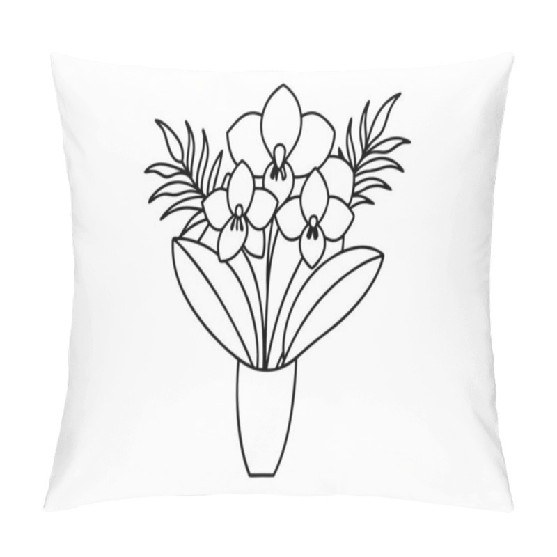 Personality  Vibrant Tropical Luxurious Flower Bouquet Vector Illustration Design Pillow Covers