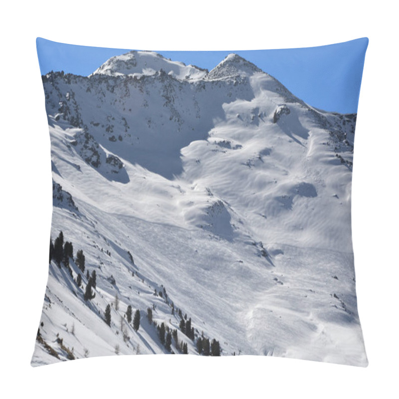 Personality  The Greppon Blanc In The Nendaz 4 Valleys Ski Area In Southern Switzerland Pillow Covers