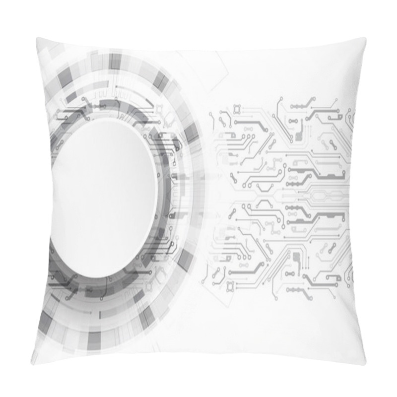 Personality  Vector Illustration, Hi-tech Digital Technology And Engineering Theme Pillow Covers