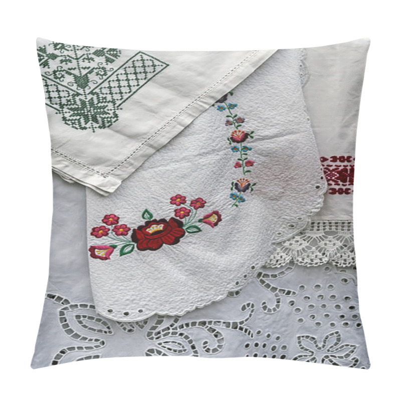 Personality  Materials And Embroidered Romanian Traditional Port Specific 5 Pillow Covers