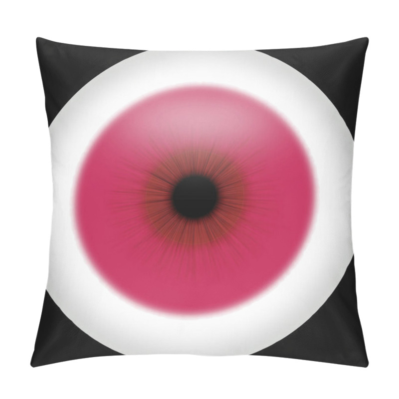 Personality  Albinism, Red Albino Eye With A Black Background Pillow Covers