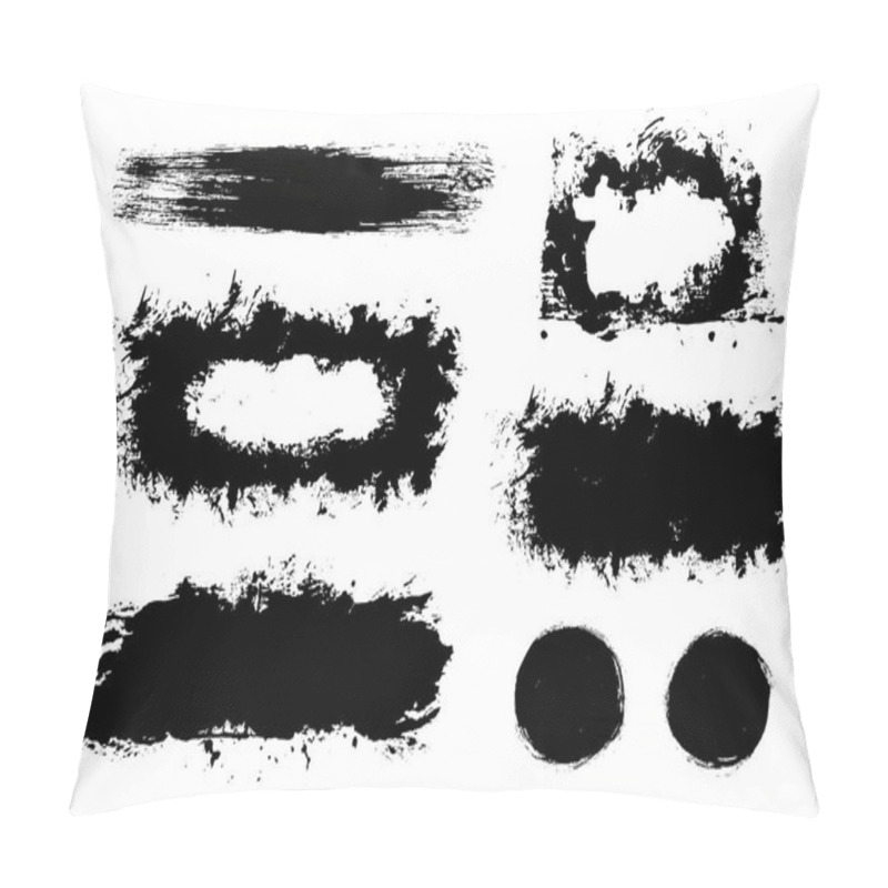 Personality  Brush Strokes. Vector Paintbrush Set. Grunge Design Elements. Pillow Covers