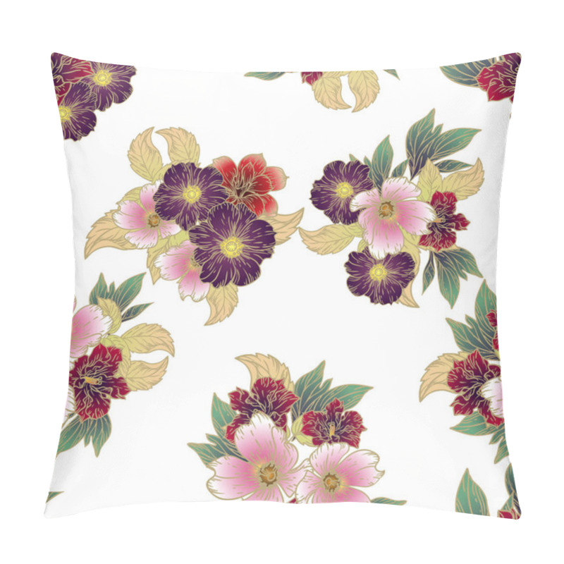 Personality  Flowers Print. Elegance Seamless Pattern. Pillow Covers