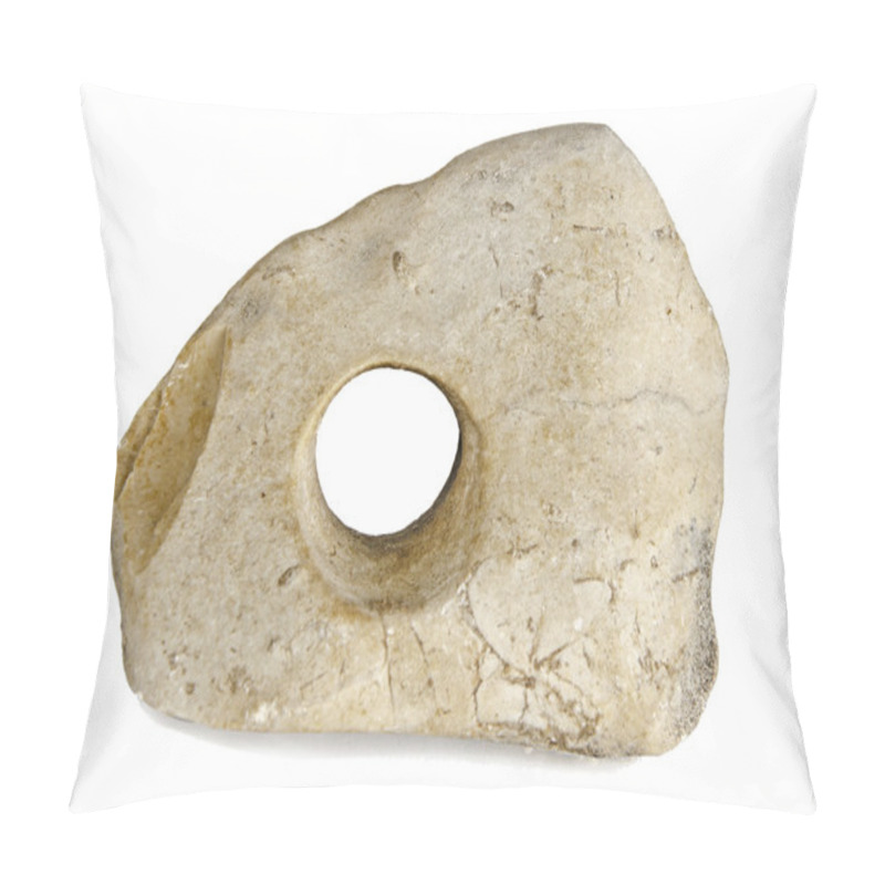 Personality  Ancient Stone Axe With Hole Found At Israel Pillow Covers