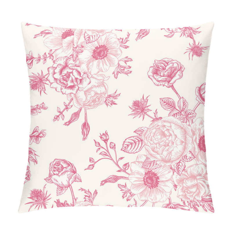 Personality  Card With Garden Flowers. Pillow Covers