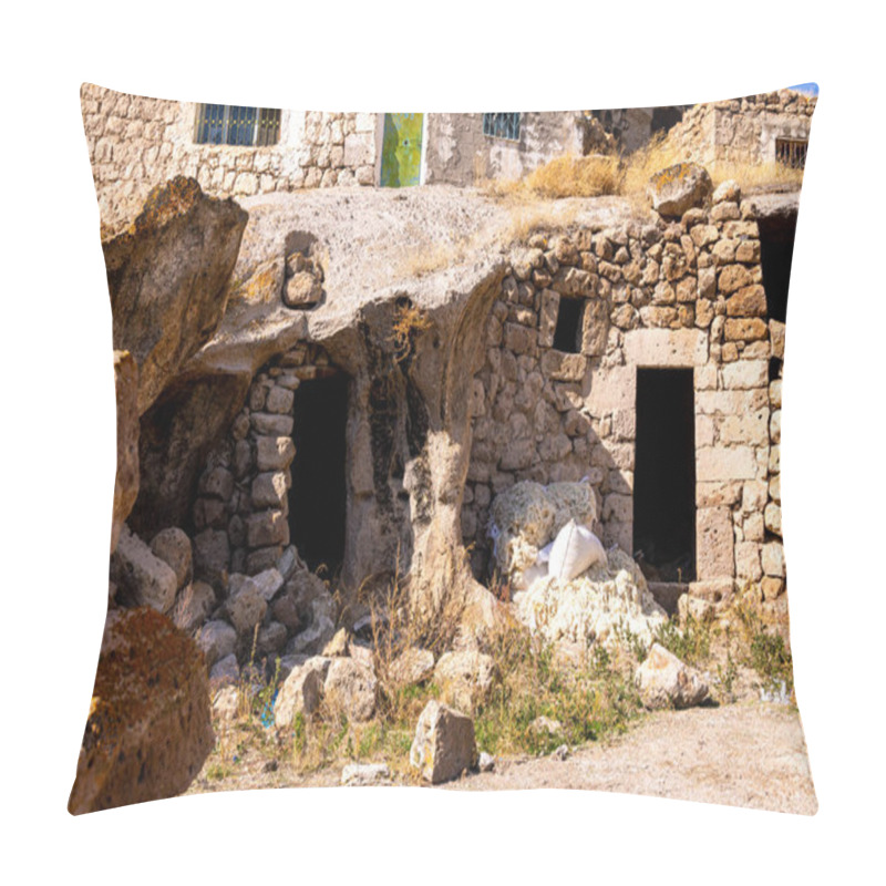 Personality  Abandoned Village In Soganli Valley, Soganli Tal In Cappadocia, Turkey Pillow Covers