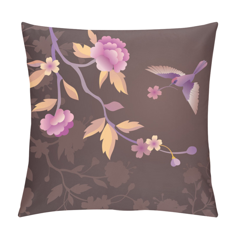 Personality  Bird In The Evening Flower Garden Pillow Covers