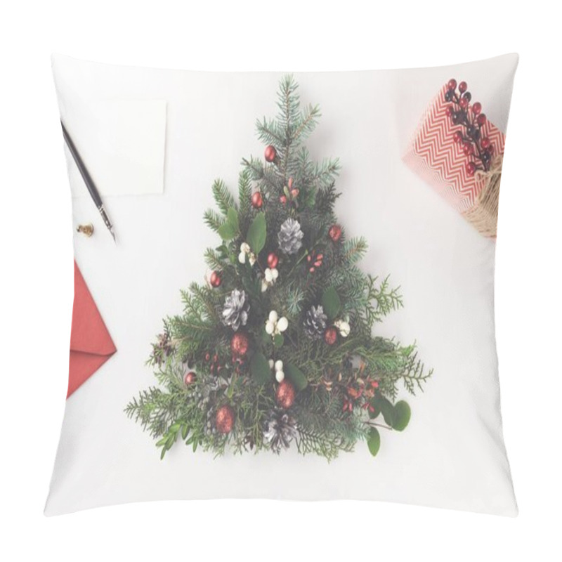 Personality  Christmas Tree, Letter And Present Pillow Covers