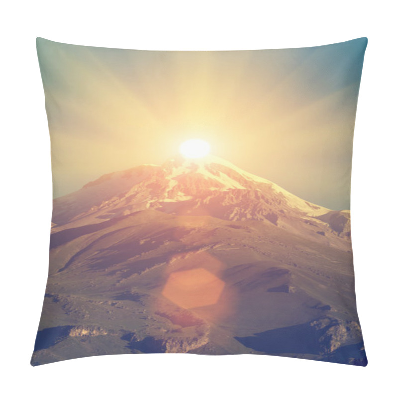 Personality  Snowy Mountain Peak Pillow Covers