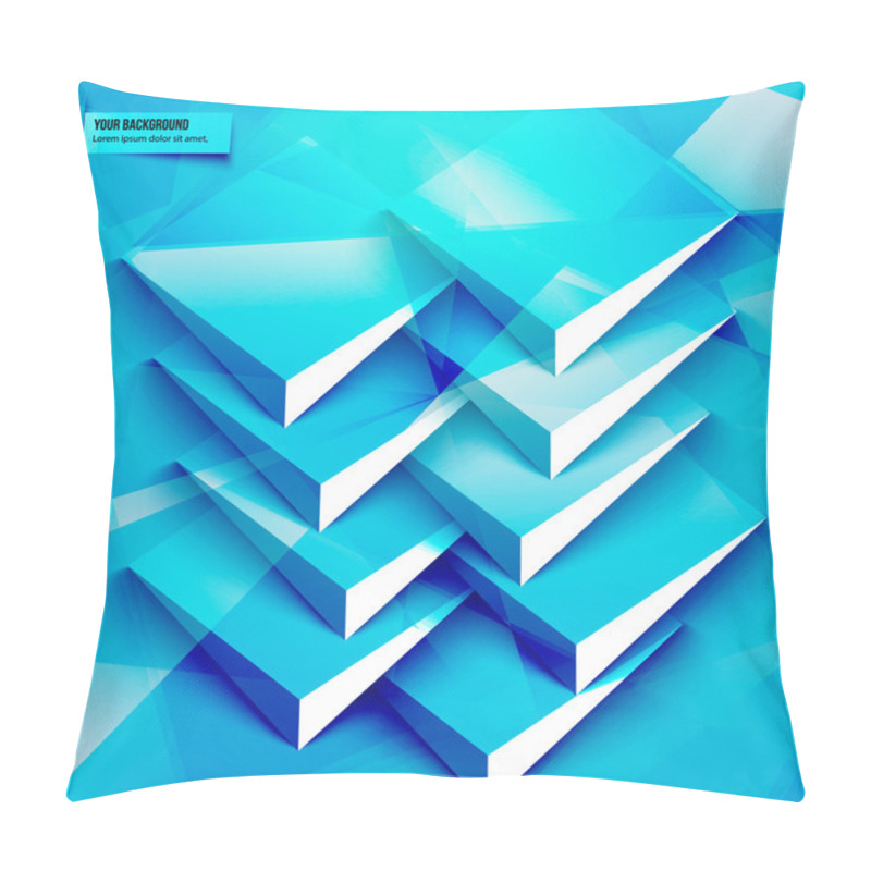 Personality  Vector 3d Banners And Squares. Design Pillow Covers