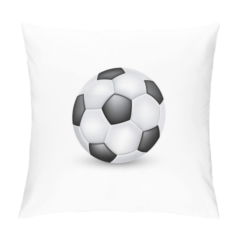 Personality  Soccer Ball Classic Black And White Design On White Background. Pillow Covers