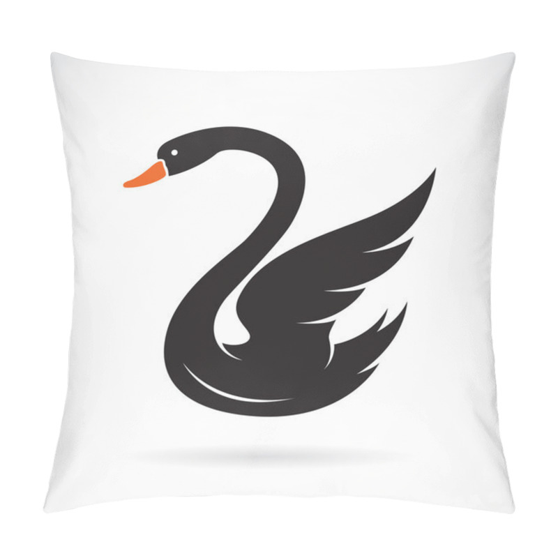 Personality  Vector Image Of Swans On White Background. Pillow Covers