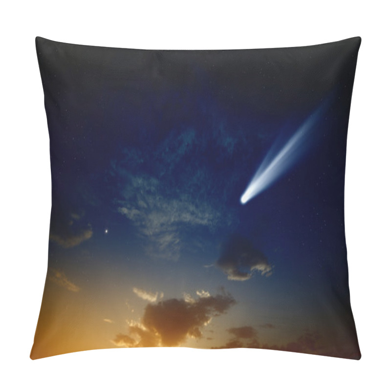 Personality  Comet In Sunset Sky Pillow Covers