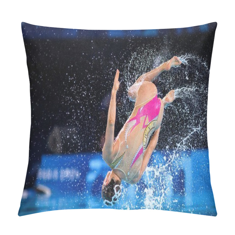 Personality  PARIS, FRANCE - 9 AUGUST, 2024: SHORTMAN Kate THORPE Isabelle, The Artistic Swimming, Duet, Technical Routine, Artistic Swimming, Duet, Technical Routine, The Paris 2024 Olympic Games At Aquatics Centre Pillow Covers