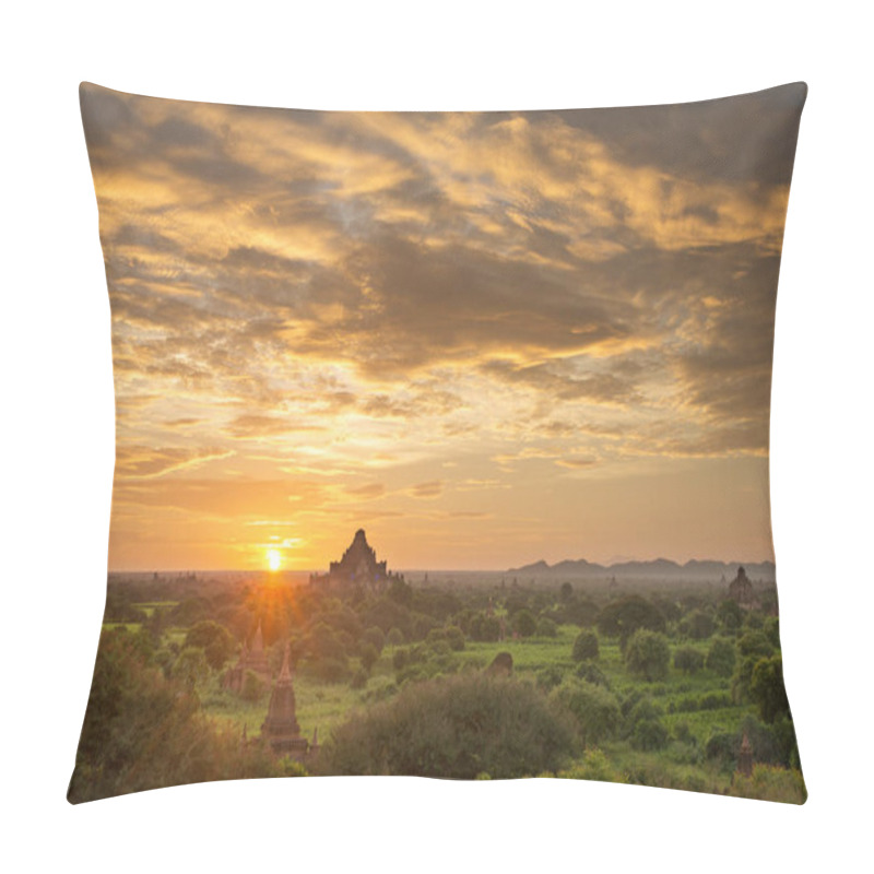 Personality  Beautiful Sunrise Over The Ancient Pagodas Pillow Covers