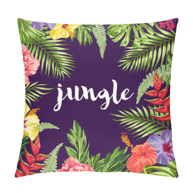 Personality  Exotic Flowers And Leaves Pillow Covers