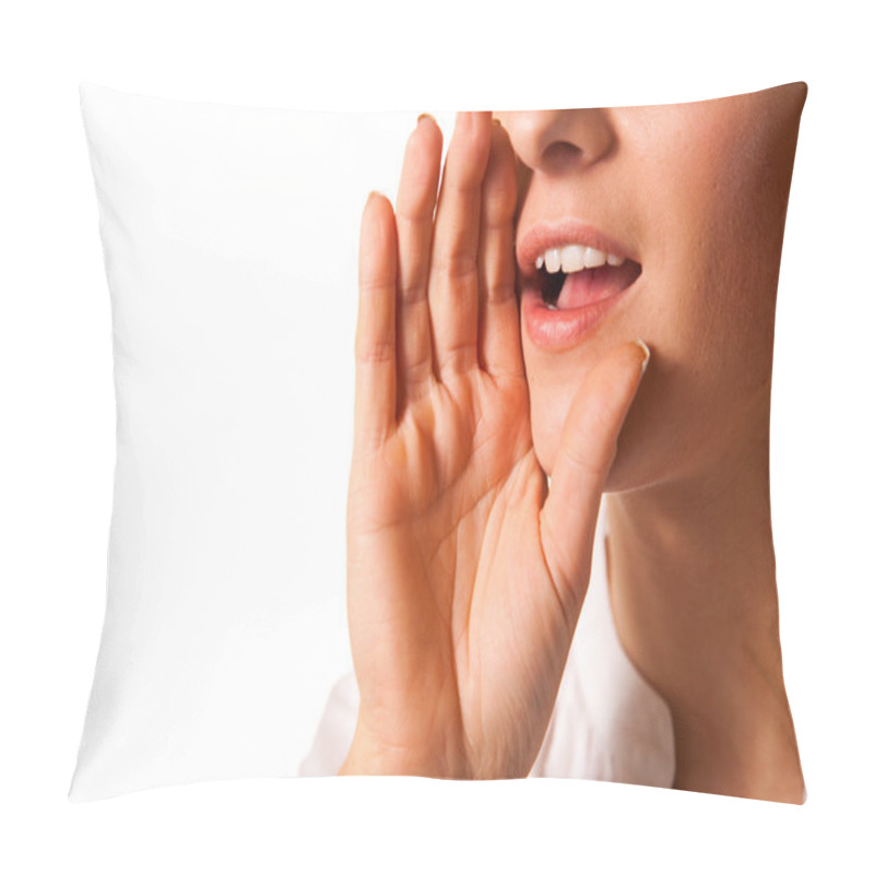 Personality  Yelling Woman Mouth Closeup Pillow Covers