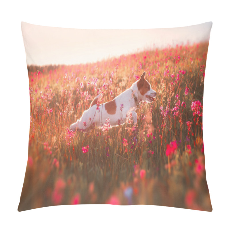 Personality  Dog In Flowers Jack Russell Terrier Pillow Covers