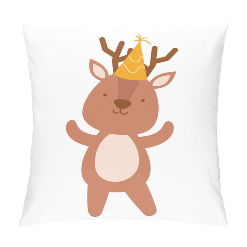 Personality  Deer Animal Birthday Party Isolated Pillow Covers