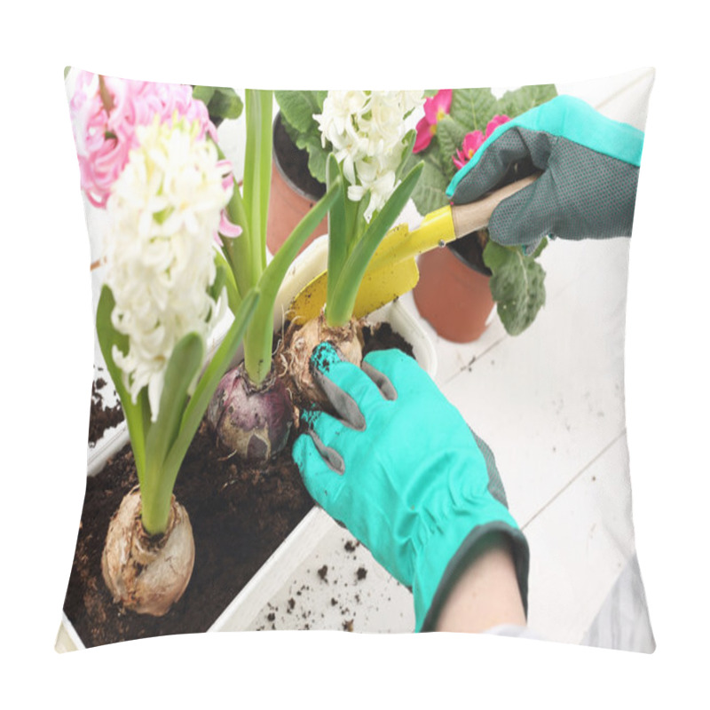 Personality  Planting Of Bulbous Plants, Hyacinth Pillow Covers