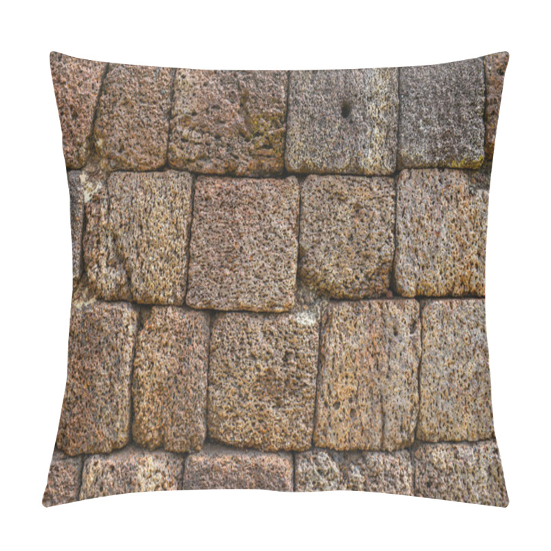 Personality  Brown Marble Brick Wall Abstract For Background Pillow Covers