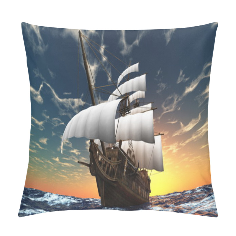 Personality  Sailing Boat Pillow Covers