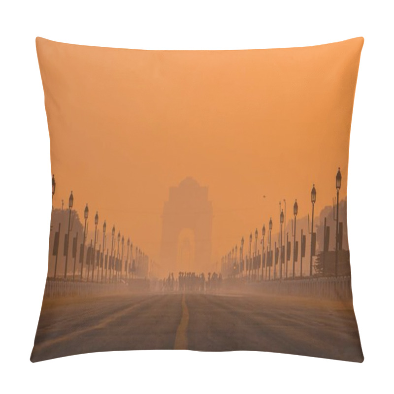 Personality  A View Of India Gate From Rajpath,Delhi. Pillow Covers