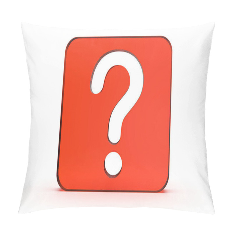 Personality  Doubt Icon  3d Rendered Isolated On White Background With Shadow Pillow Covers