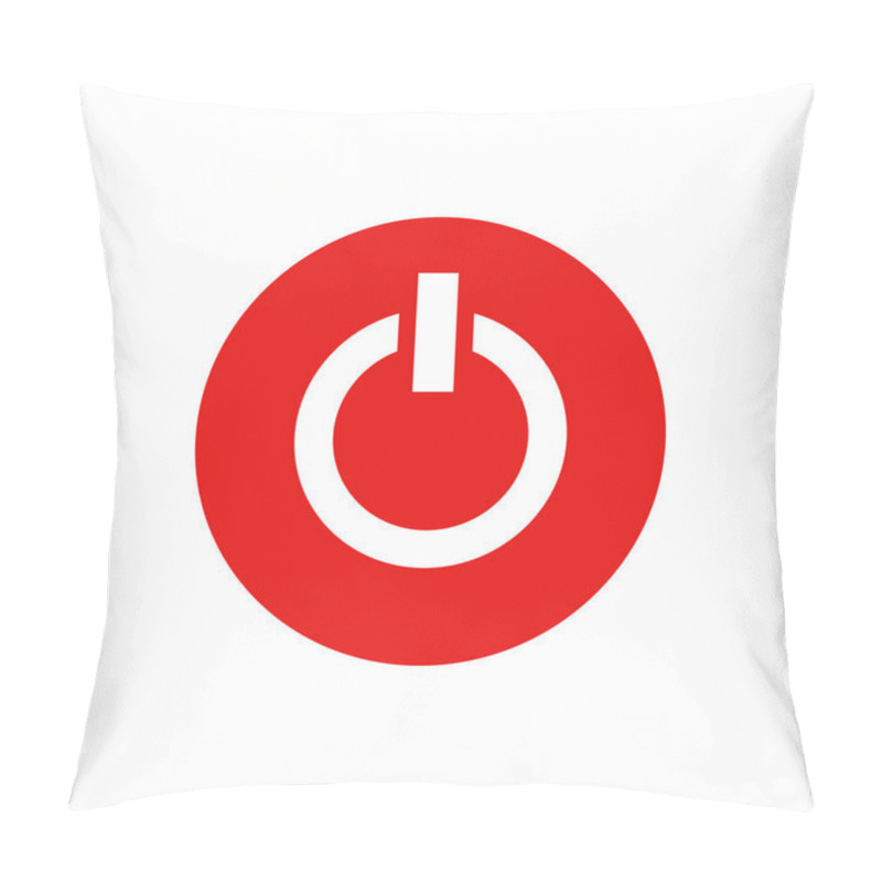 Personality  Power Sign Simple Icon, Vector Illustration Pillow Covers