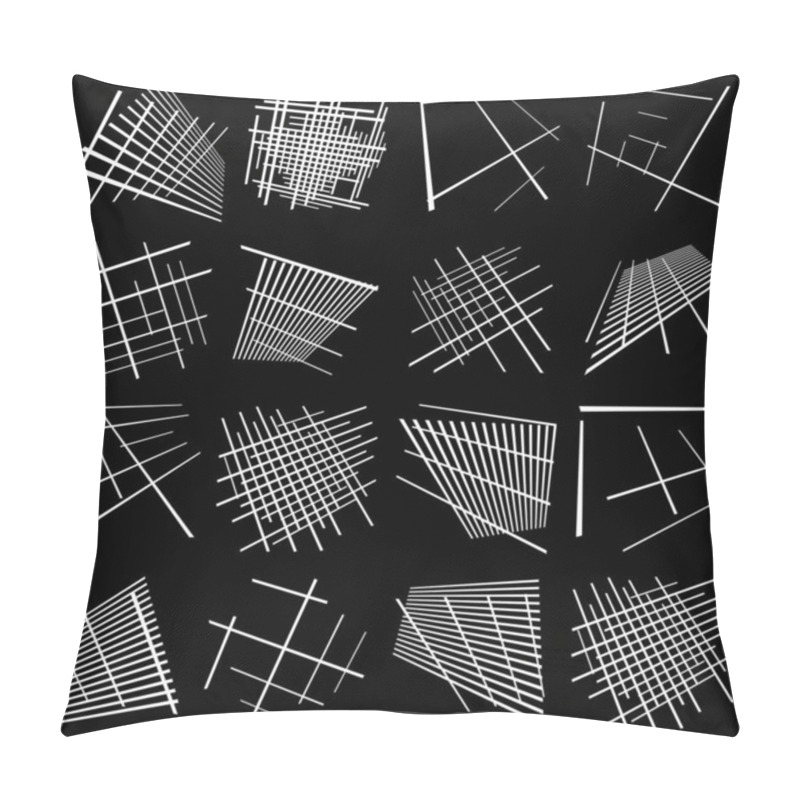 Personality  3d ,spatial Grids, Meshes. Interlace, Interlocking, Intersecting Lines In Perspective. Abstract Grating, Trellis, Lattice, Netting Pillow Covers