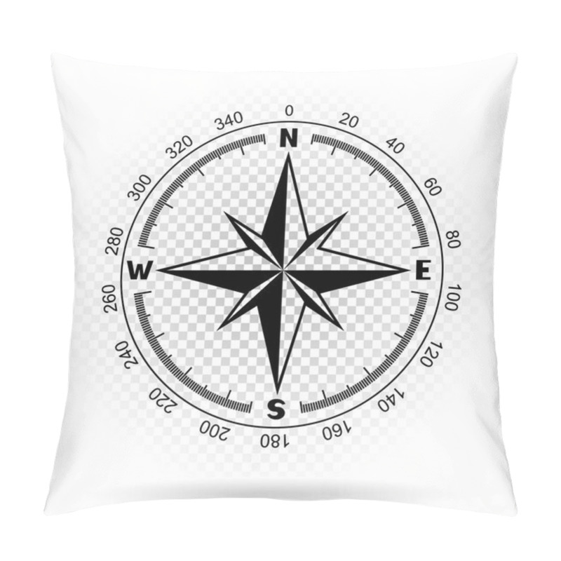 Personality  Compass Directions Transparent Background Pillow Covers