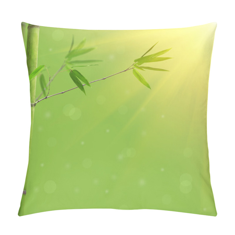 Personality  Bamboo Branches On Bright Bacground Pillow Covers