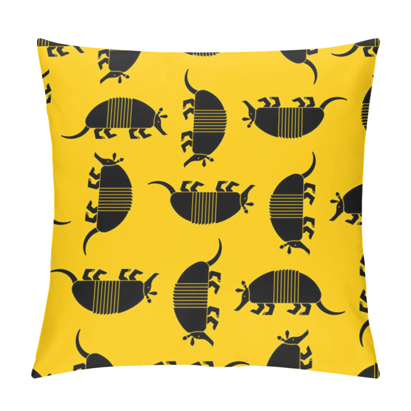 Personality  Armadillo Pattern Seamless. Animal Nine-hip Armadillo Background Pillow Covers