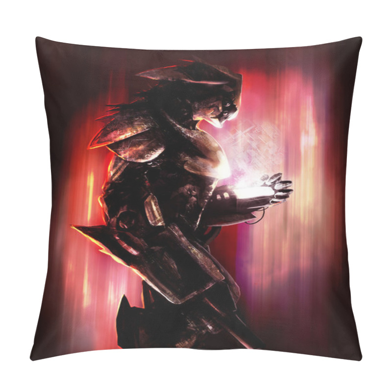 Personality  Eagle Robot Alien Creature. Pillow Covers