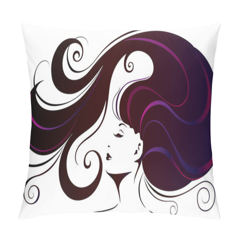 Personality  Beautiful Young Woman. Pillow Covers