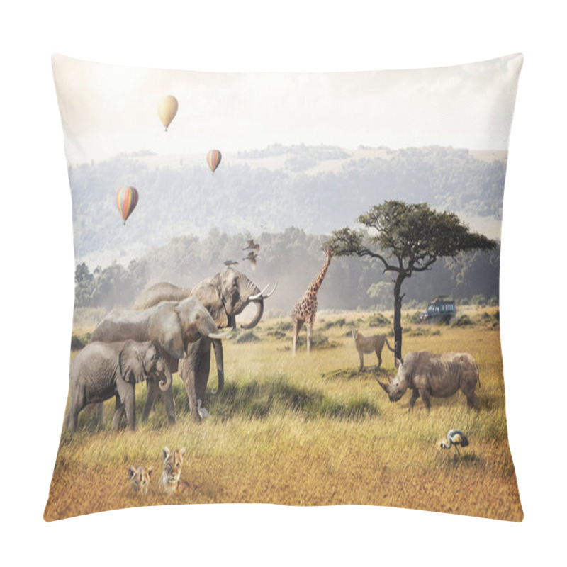 Personality  Kenya Safari Dream Trip Scene Pillow Covers