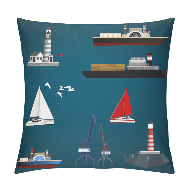 Personality  Sea Objects Set Pillow Covers