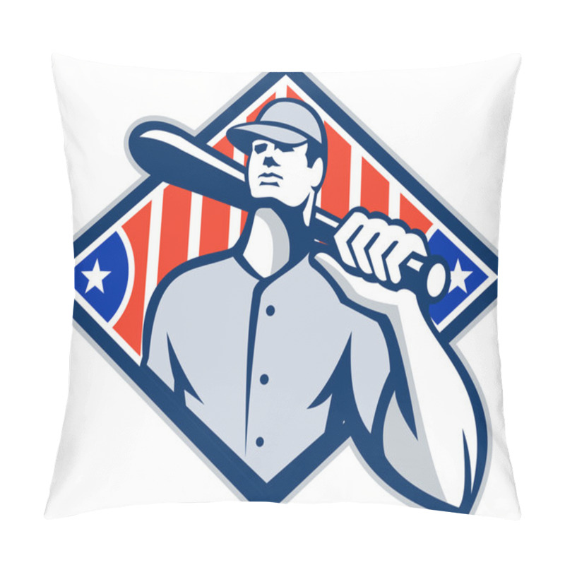 Personality  Baseball Batter Hitter Bat Shoulder Retro Pillow Covers