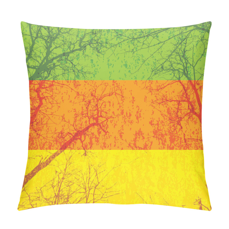 Personality  Tree Silhouettes Grunge Background Pillow Covers