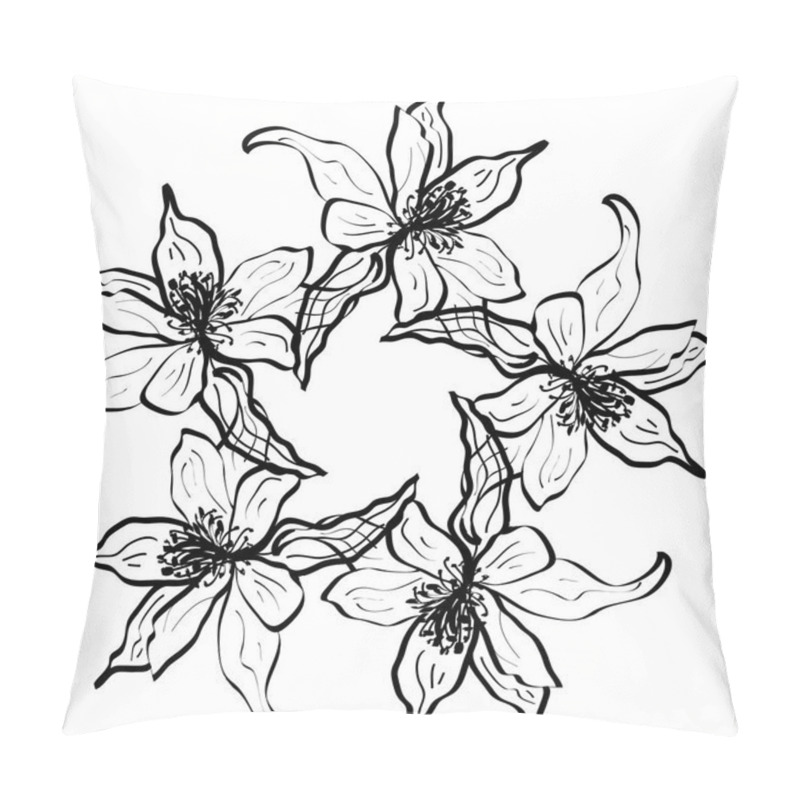 Personality  Decorative Floral Wreath Pillow Covers