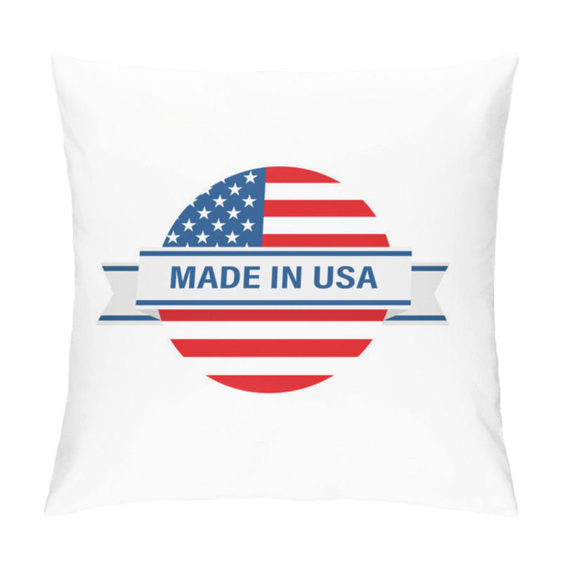 Personality  Made In USA In Modern Flat Style. Vector Graphic Illustration Pillow Covers